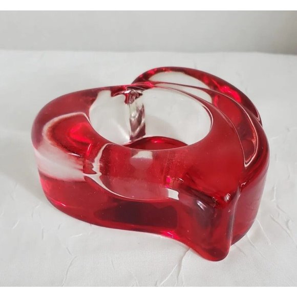 PartyLite Red Glass Heart Tealight Candle Holder Retired P8811 - Picture 2 of 12